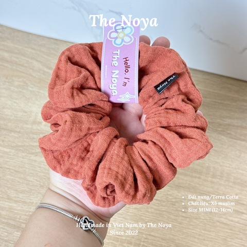 [THỦ CÔNG] Dây Buộc Tóc Xô Trơn Size Mini Siêu Phồng 13-14cm The Noya