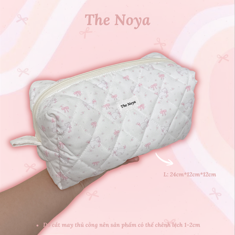 Túi vải đựng mỹ phẩm đồ cá nhân chần bông Mochi Pouch Handmade The Noya