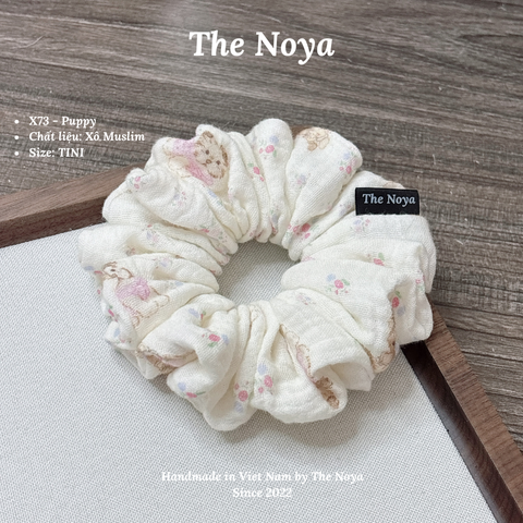 Puppy Srunchies dây buộc tóc siêu phồng chất xô muslin handmade by The Noya X73