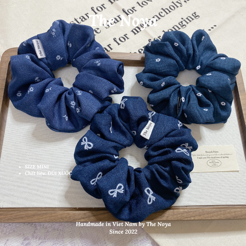 Scrunchies/Dây buộc tóc/Đồ cột tóc The Noya bồng bềnh siêu to chất đũi xước DX8, DX9, DX10