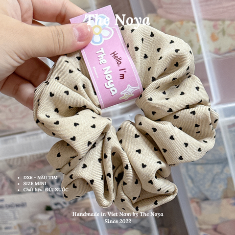 Scrunchies/Dây buộc tóc/Đồ cột tóc The Noya bồng bềnh siêu to chất đũi xước DX1, DX2, DX3, DX4, DX5, DX6