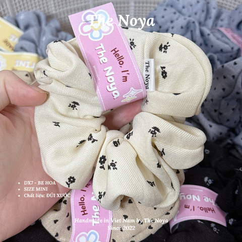 Scrunchies/Dây buộc tóc/Đồ cột tóc The Noya bồng bềnh siêu to chất đũi xước DX1, DX2, DX3, DX4, DX5, DX6
