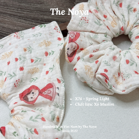 Spring Light - Scrunchies handmade chất liệu xô muslin mềm mại siêu phồng by The Noya X74