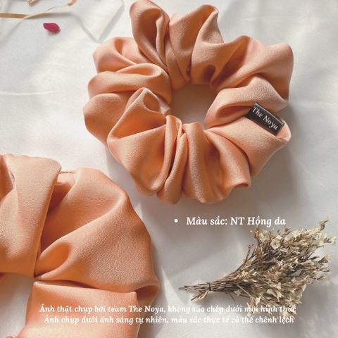 Dây buộc tóc lụa The Noya độ phồng lớn màu pastel tươi sáng NT07