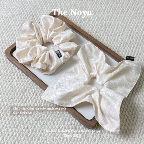 [Gấm Lụa - Uyển Ân] Cột tóc Lụa Gấm Jacquardmay thủ công The Noya G2