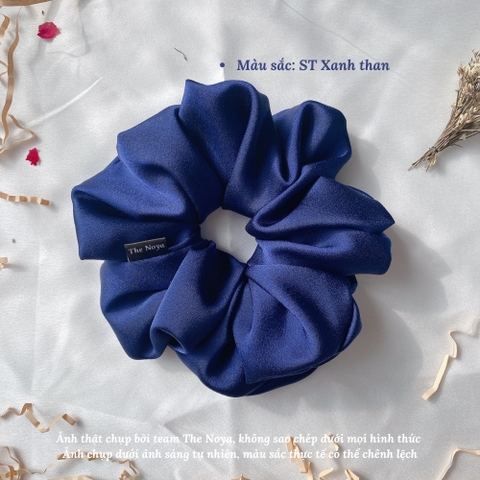 Dây buộc tóc scrunchies lụa satin bigsize handmade 100% The Noya ST04