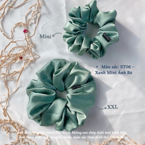 Dây buộc tóc Scrunchies lụa cao cấp sản xuất tại Việt Nam cỡ lớn The Noya ST06