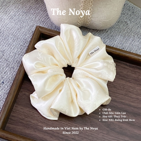 Cột tóc Gấm Lụa Thuỷ Trúc siêu mềm mướt óng ánh siêu phồng may thủ công The Noya G16