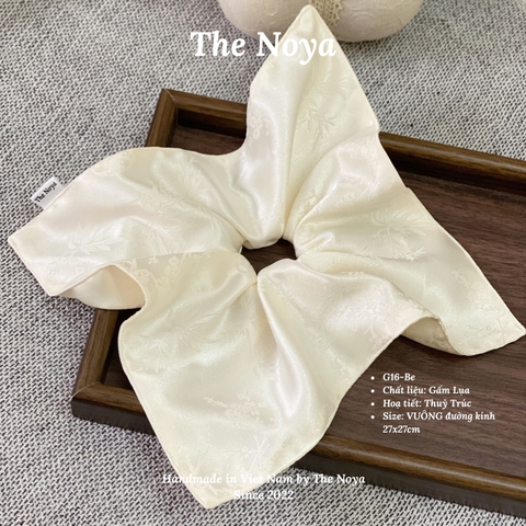 Cột tóc Gấm Lụa Thuỷ Trúc siêu mềm mướt óng ánh siêu phồng may thủ công The Noya G16