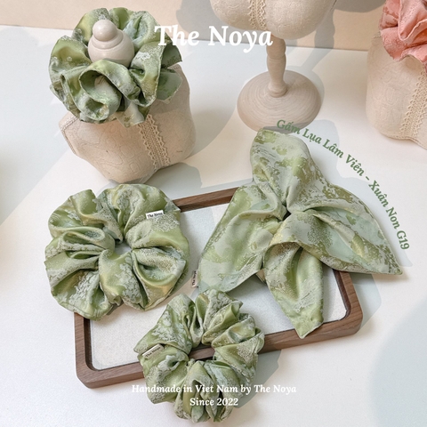 [BIGSIZE] Dây buộc tóc Gấm Lụa Lâm Viên siêu mềm mướt dày dặn bồng bềnh may thủ công The Noya G17,G18,G19,G20