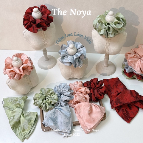 [BIGSIZE] Dây buộc tóc Gấm Lụa Lâm Viên siêu mềm mướt dày dặn bồng bềnh may thủ công The Noya G17,G18,G19,G20