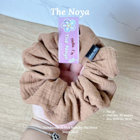 [THỦ CÔNG] Dây Buộc Tóc Xô Trơn Size Mini Siêu Phồng 13-14cm The Noya