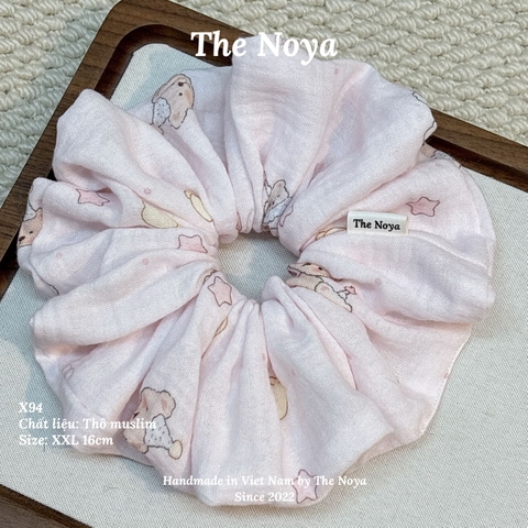 Hà Thu Scrunchie - Dây buộc tóc xô muslim 2 tầng phối viền handmade by The Noya X94