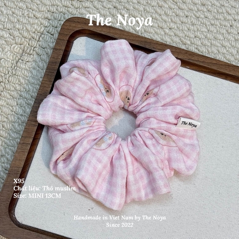 Hà Thu Scrunchie - Dây buộc tóc xô muslim 2 tầng phối viền handmade by The Noya X95