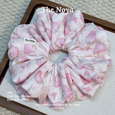 Hà Thu Scrunchie - Dây buộc tóc xô muslim 2 tầng phối viền handmade by The Noya X96