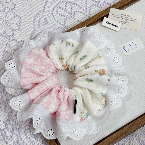 [Mã B] Dây buộc tóc phối ren thủ công The Noya