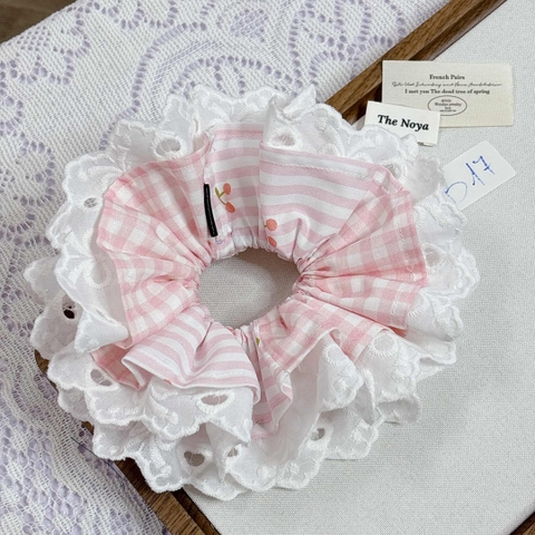 [Mã B] Dây buộc tóc phối ren thủ công The Noya