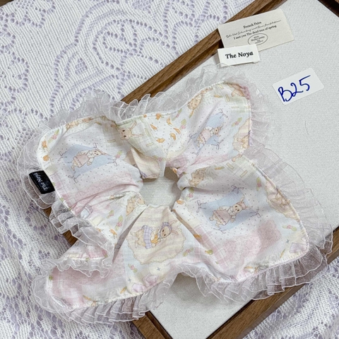 [Mã B] Dây buộc tóc phối ren thủ công The Noya