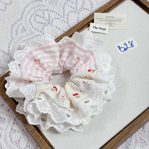 [Mã B] Dây buộc tóc phối ren thủ công The Noya