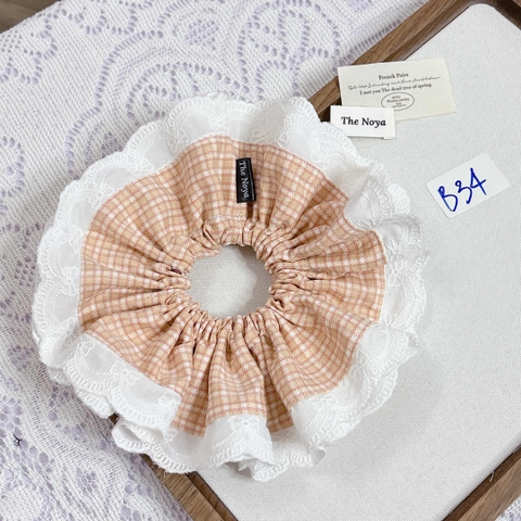 [Mã B] Dây buộc tóc phối ren thủ công The Noya
