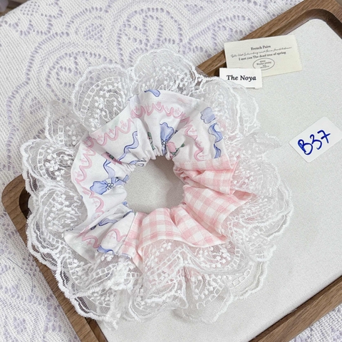 [Mã B] Dây buộc tóc phối ren thủ công The Noya