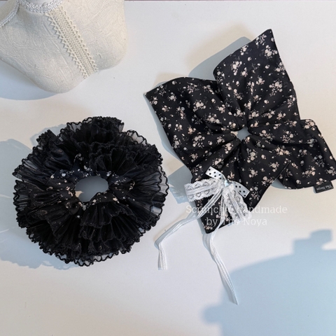Scrunchie Cẩm Tú Cầu, cột tóc vuông handmade by The Noya CTC22