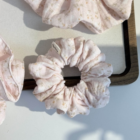 Scrunchie, dây buộc tóc 2 tầng xô muslim handmade siêu phồng hoạ tiết vintage The Noya X85-X90