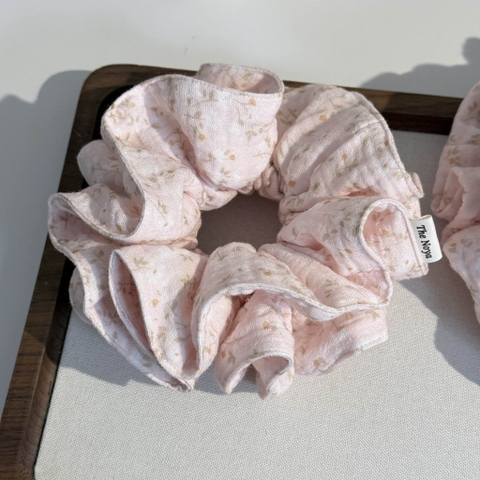 Scrunchie, dây buộc tóc 2 tầng xô muslim handmade siêu phồng hoạ tiết vintage The Noya X85-X90