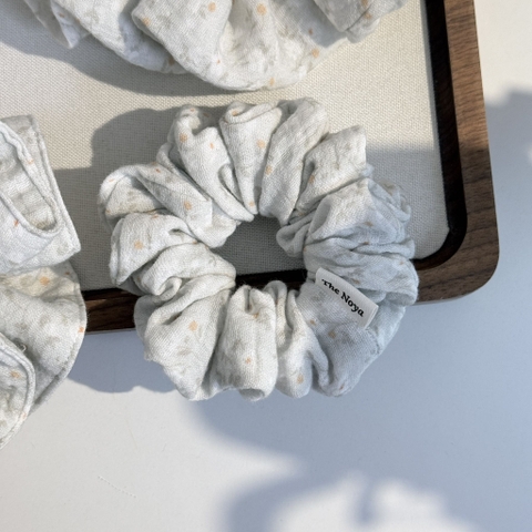 Scrunchie, dây buộc tóc 2 tầng xô muslim handmade siêu phồng hoạ tiết vintage The Noya X85-X90