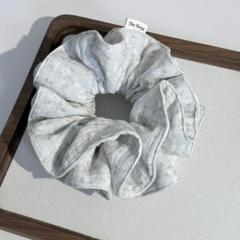 Scrunchie, dây buộc tóc 2 tầng xô muslim handmade siêu phồng hoạ tiết vintage The Noya X85-X90