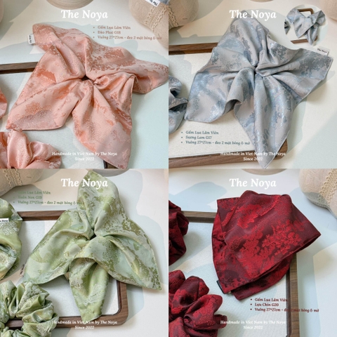 [BIGSIZE] Dây buộc tóc Gấm Lụa Lâm Viên siêu mềm mướt dày dặn bồng bềnh may thủ công The Noya G17,G18,G19,G20
