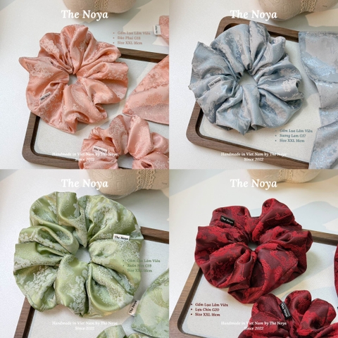 [BIGSIZE] Dây buộc tóc Gấm Lụa Lâm Viên siêu mềm mướt dày dặn bồng bềnh may thủ công The Noya G17,G18,G19,G20