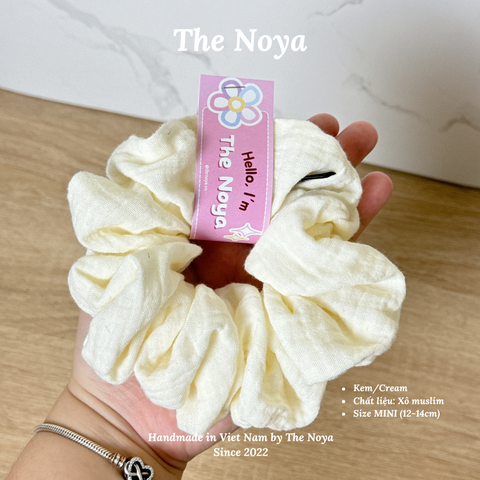 [THỦ CÔNG] Dây Buộc Tóc Xô Trơn Size Mini Siêu Phồng 13-14cm The Noya
