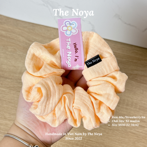 [THỦ CÔNG] Dây Buộc Tóc Xô Trơn Size Mini Siêu Phồng 13-14cm The Noya