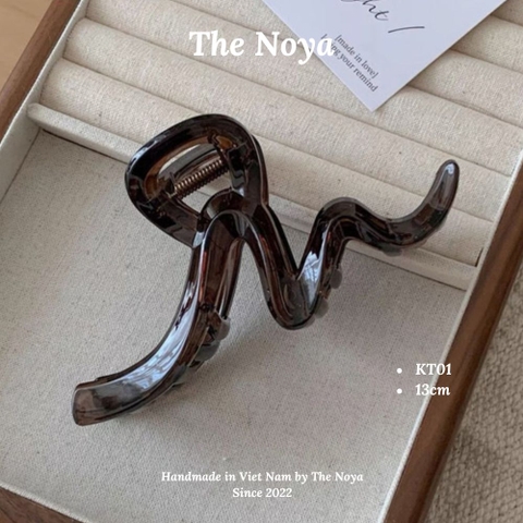 Kẹp tóc đơn giản tạo sóng cho nữ The Noya, kẹp tóc cao cấp mới kẹp tóc lớn, kẹp tóc hình cá mập kẹp sau đầu KT01