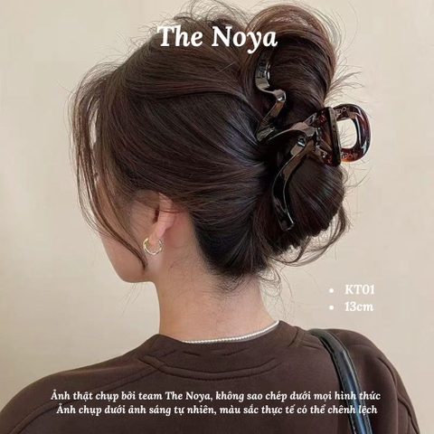 Kẹp tóc đơn giản tạo sóng cho nữ The Noya, kẹp tóc cao cấp mới kẹp tóc lớn, kẹp tóc hình cá mập kẹp sau đầu KT01