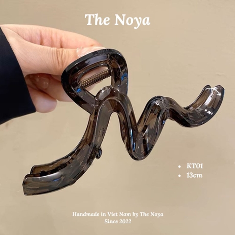 Kẹp tóc đơn giản tạo sóng cho nữ The Noya, kẹp tóc cao cấp mới kẹp tóc lớn, kẹp tóc hình cá mập kẹp sau đầu KT01