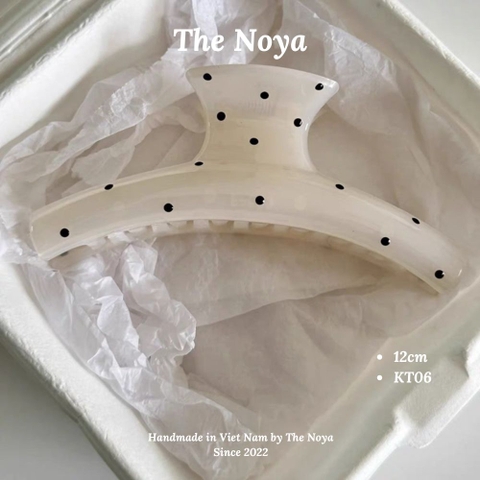 Kẹp tóc chấm bi The Noya, kẹp cá mập chấm sóng hoa ba chiều mới KT06