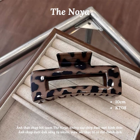 Kẹp tóc họa tiết da báo The Noya màu nâu cao cấp cho nữ, phong cách mới, kẹp tóc cá tính, tóc sau đầu, kẹp tóc hình cá mập, phụ kiện tóc sang trọng KT08, KT09, KT12