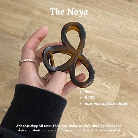 Kẹp tóc họa tiết da báo The Noya màu nâu cao cấp cho nữ, phong cách mới, kẹp tóc cá tính, tóc sau đầu, kẹp tóc hình cá mập, phụ kiện tóc sang trọng KT08, KT09, KT12