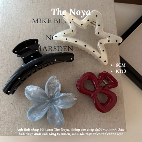 Kẹp tóc nơ đỏ The Noya phong cách Hàn, ribbon đỏ xinh KT13