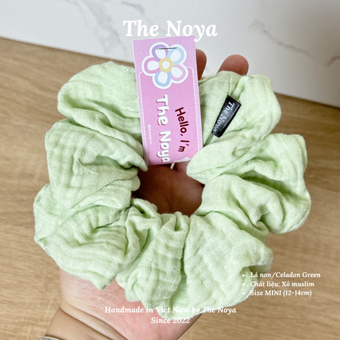 [THỦ CÔNG] Dây Buộc Tóc Xô Trơn Size Mini Siêu Phồng 13-14cm The Noya