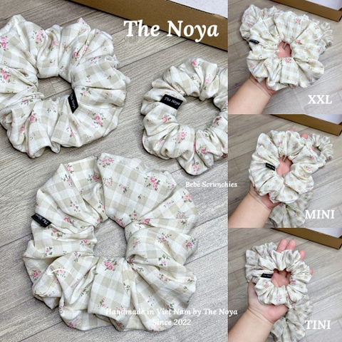 Bebé Scrunchies - Dây buộc tóc SIÊU PHỒNG chất đũi hàn, xô muslim làm thủ công The Noya X35, D4, D5, D6