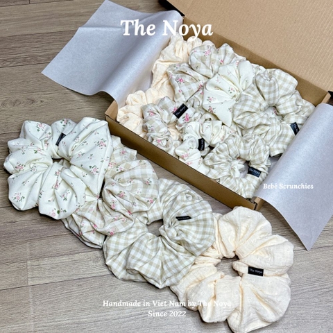 Bebé Scrunchies - Dây buộc tóc SIÊU PHỒNG chất đũi hàn, xô muslim làm thủ công The Noya X35, D4, D5, D6