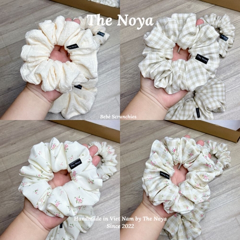 Bebé Scrunchies - Dây buộc tóc SIÊU PHỒNG chất đũi hàn, xô muslim làm thủ công The Noya X35, D4, D5, D6