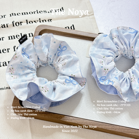 Mori Scrunchies - Dây buộc tóc 2 tầng handmade thủ công vintage The Noya