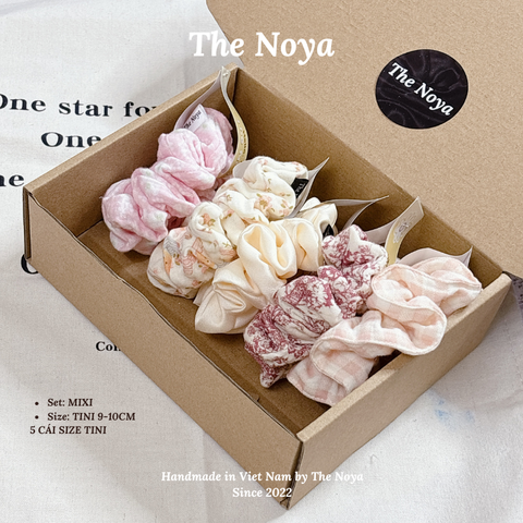 SET 5 chiếc scrunchies form to bồng bềnh phong cách Hàn Quốc by The Noya