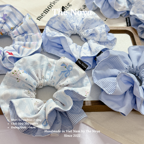 Mori Scrunchies - Dây buộc tóc 2 tầng handmade thủ công vintage The Noya