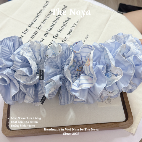 Mori Scrunchies - Dây buộc tóc 2 tầng handmade thủ công vintage The Noya