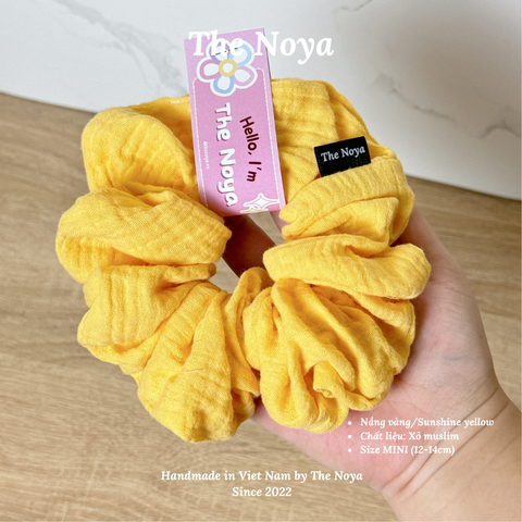 [THỦ CÔNG] Dây Buộc Tóc Xô Trơn Size Mini Siêu Phồng 13-14cm The Noya